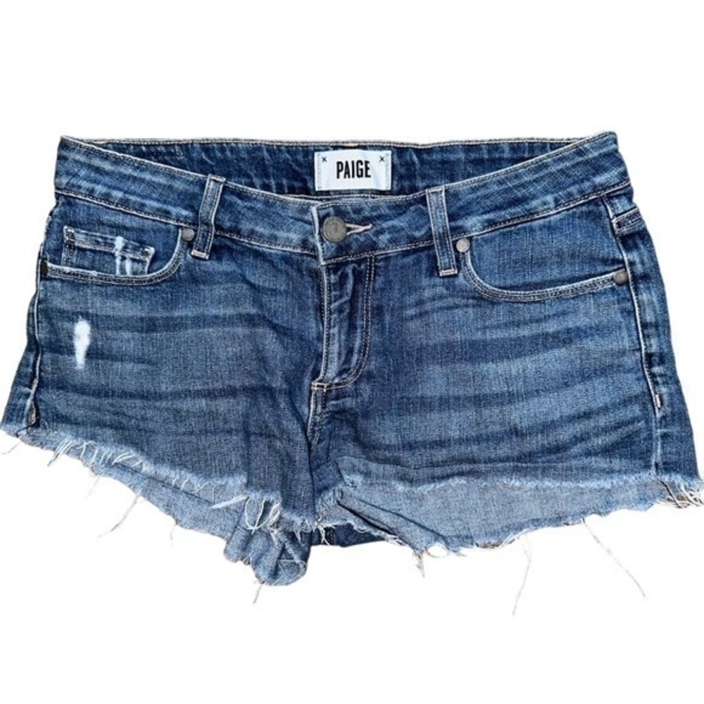 Paige Denim Women’s Size 24 Medium Blue Wash Jimmy Jimmy Cut Off Jean Shorts